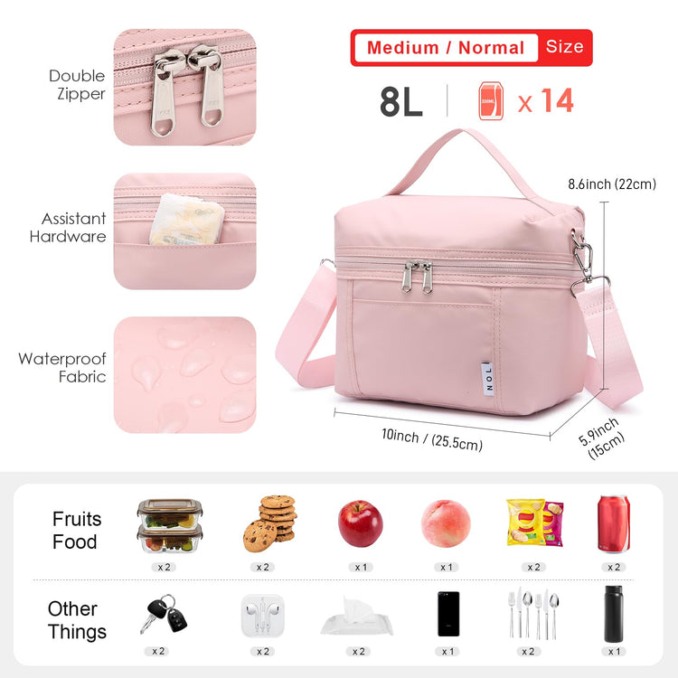 NOL 8L Insulated Lunch Bag for Women