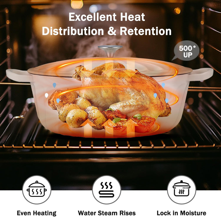 Enameled Dutch Oven Pot with Lid