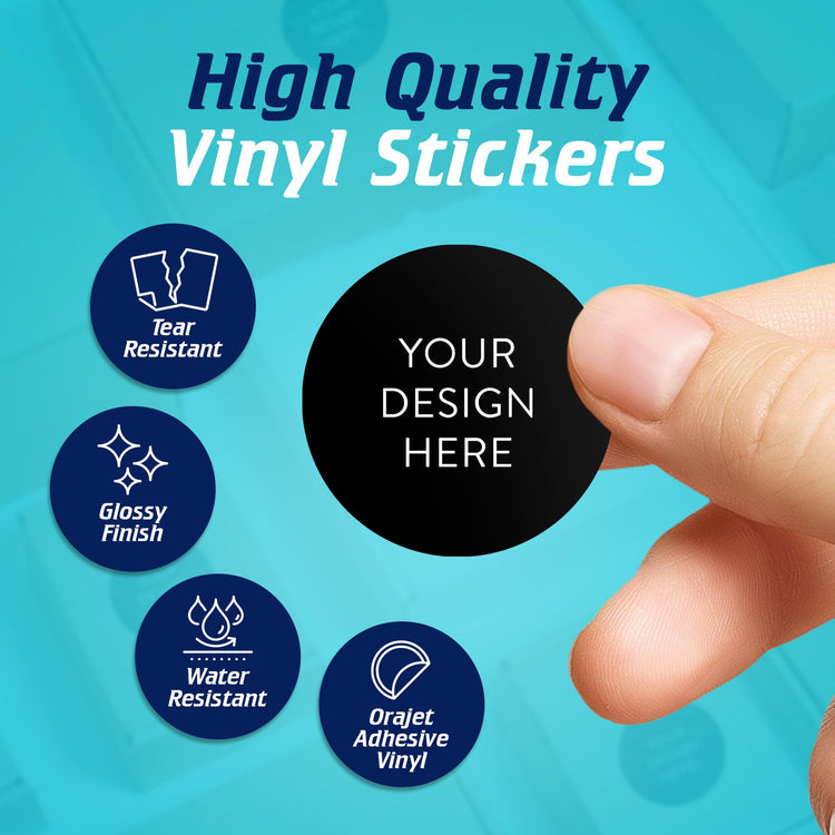Custom Vinyl Stickers Your Image (100 Count)