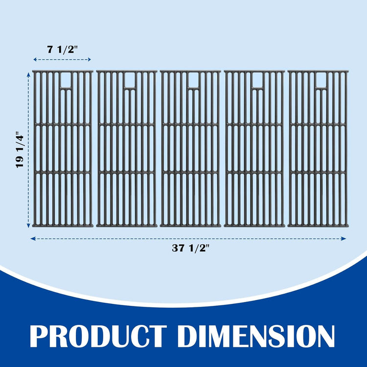 SafBbcue Grates for Bull 5 Burner Grill Replacement Parts Bull Brahma 57568 57569 57568CE 57568AGA 57569CE 57569AGA Lion Premium 90000 L90000 Grill Parts Cast Iron