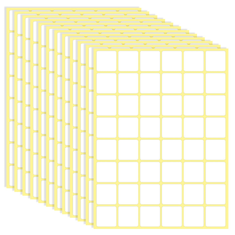 1440 Pcs Blank Date Labels 1" X 1" Labels Stickers for Organizing Square Writable White Labels Food Labels for Jars Boxes File Folders Envelopes School Office Kitchen (1440 Count)