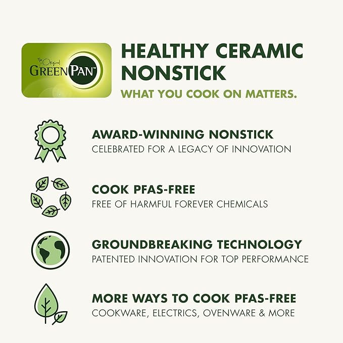 GreenPan Valencia Pro Tri-Ply Stainless Steel 9 Piece Cookware Set, PFAS-Free Ceramic Nonstick Coating, Induction Ready Pots & Pans, All Cooktops, Dishwasher & Oven Safe to 600F