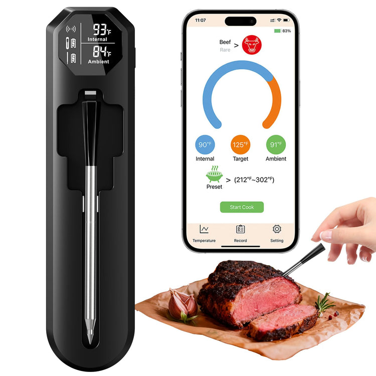 Wireless Meat Thermometer Digital Smart APP for 820 ft Range