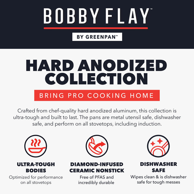 x Bobby Flay Hard Anodized Nonstick 10 Piece Cookware Set