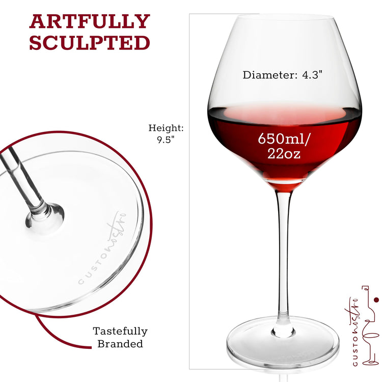 Crystal Wine Glasses Set of 4 (4 Count)