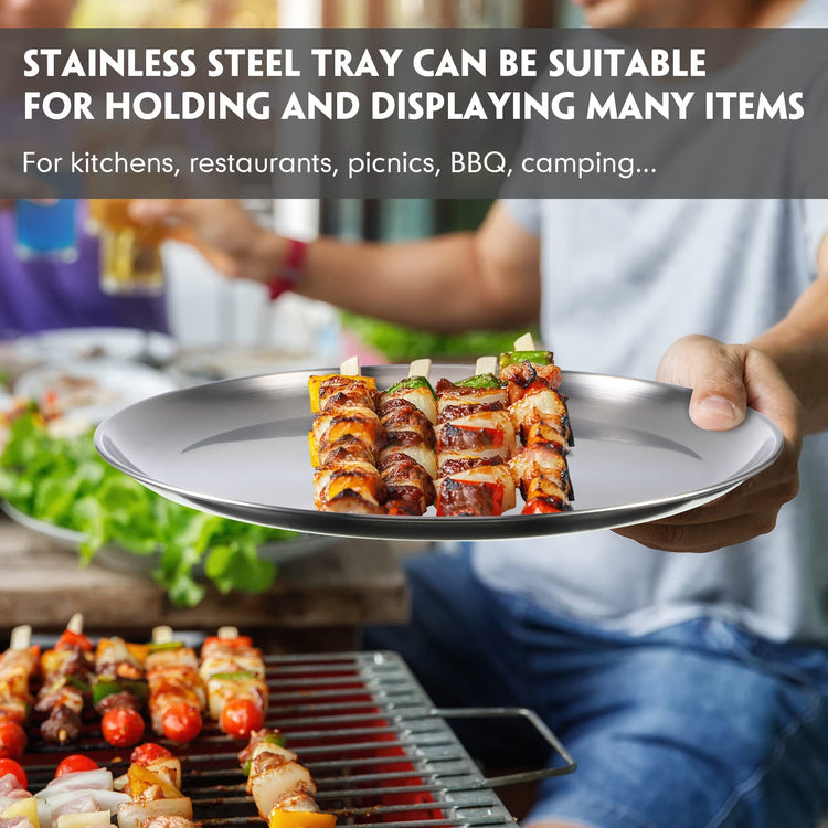 6 Pieces Silver Pizza Pans 10 Inch Bakeware (6 Count)