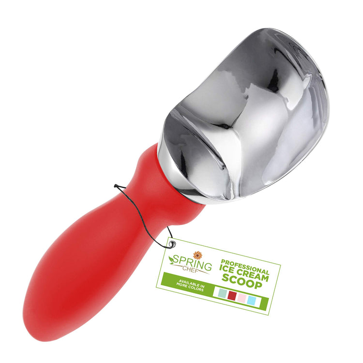 Stainless Steel Ice Cream Scoop with Soft Grip Handle