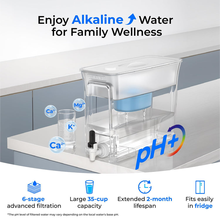 WFD-40W-L-A Water Filter Dispenser, Alkaline Filtration, White