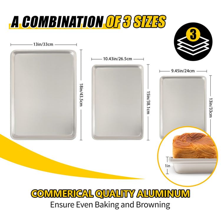 Baking Sheet Pan Set of 3 (3 Count)
