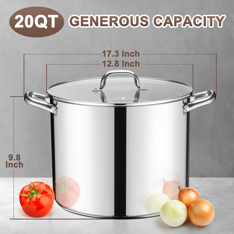 20 Qt Large Stock Canning Pot