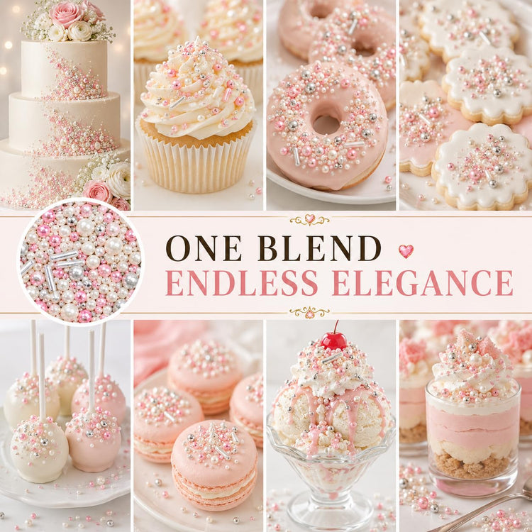Fusion Pink & Silver Sprinkles Mix