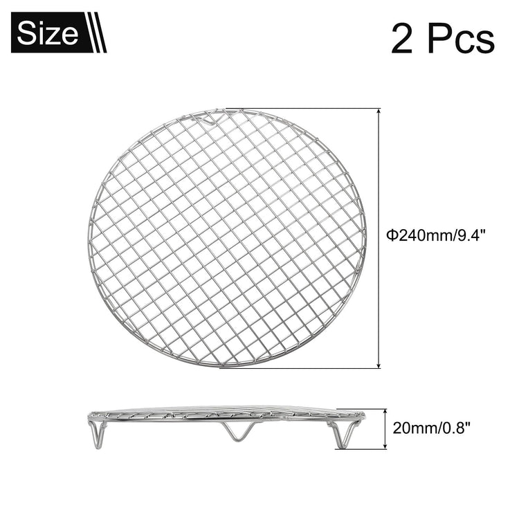 2 Pcs Round Cooking Rack with Legs (2 Count)