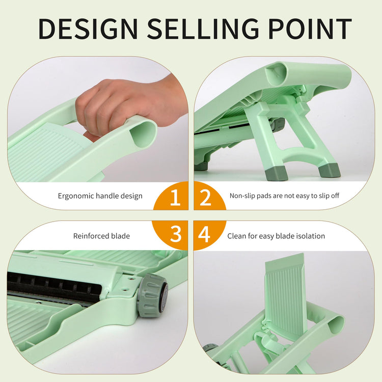 Adjustable Safe Mandoline Slicer for Kitchen