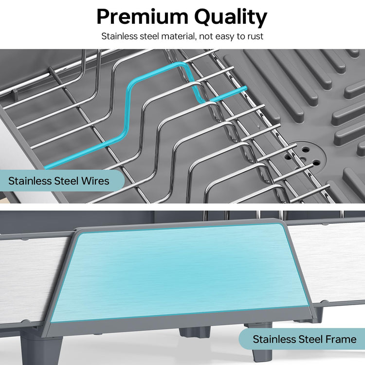 Expandable Dish Drying Rack for Kitchen Counter