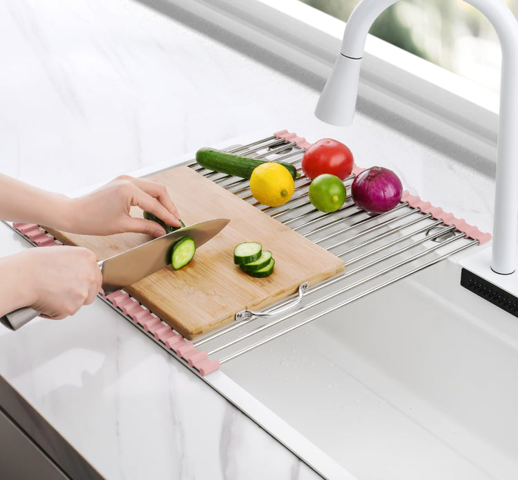 Roll Up Dish Drying Rack Over Sink