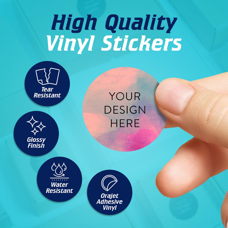 100 Custom Vinyl Stickers (100 Count)