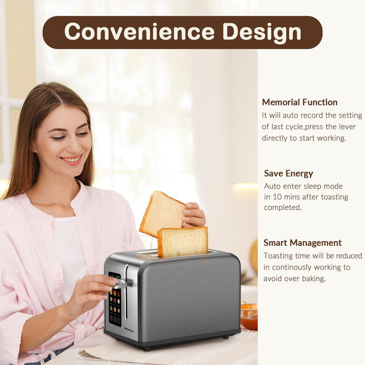 2 Slice Touch Screen Toaster