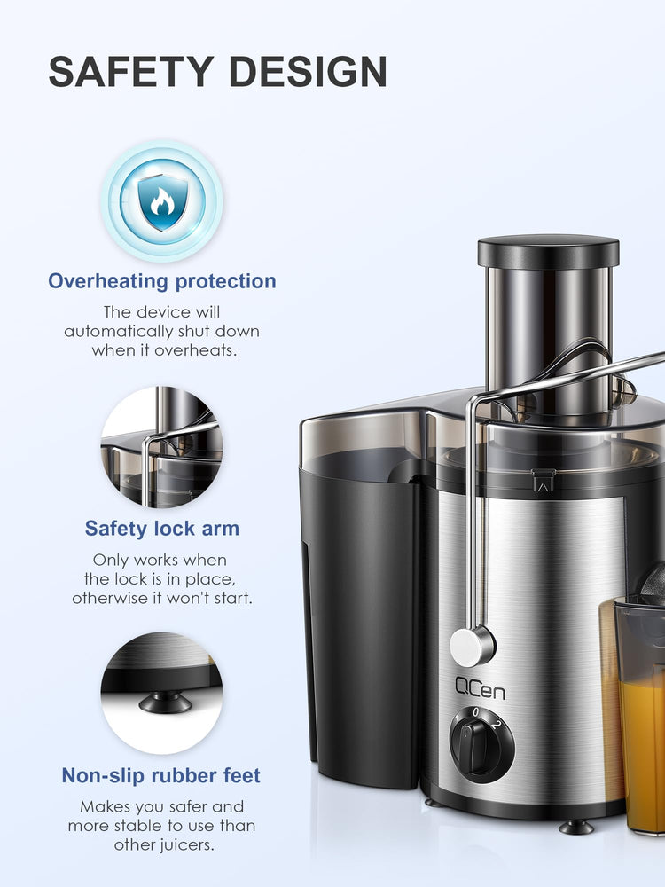 Juicer Machine 500W Centrifugal Juicer with Extra Wide Feed Chute