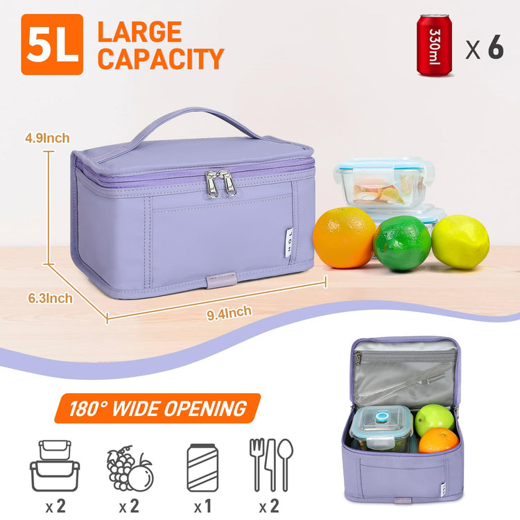 NOL Small Lunch Bag Mini Lunch Box Insulated Lunch Bag for Men