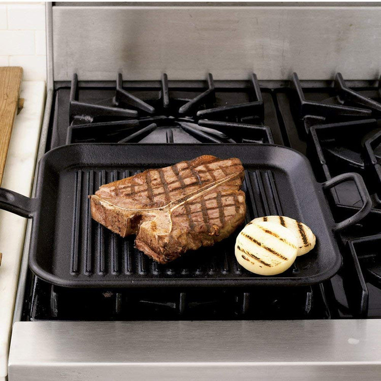 BOLD Pre Seasoned Cast Iron Grill Pan