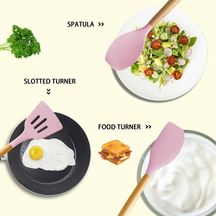 Silicone Cooking Kitchen Utensils Set (17 Count)