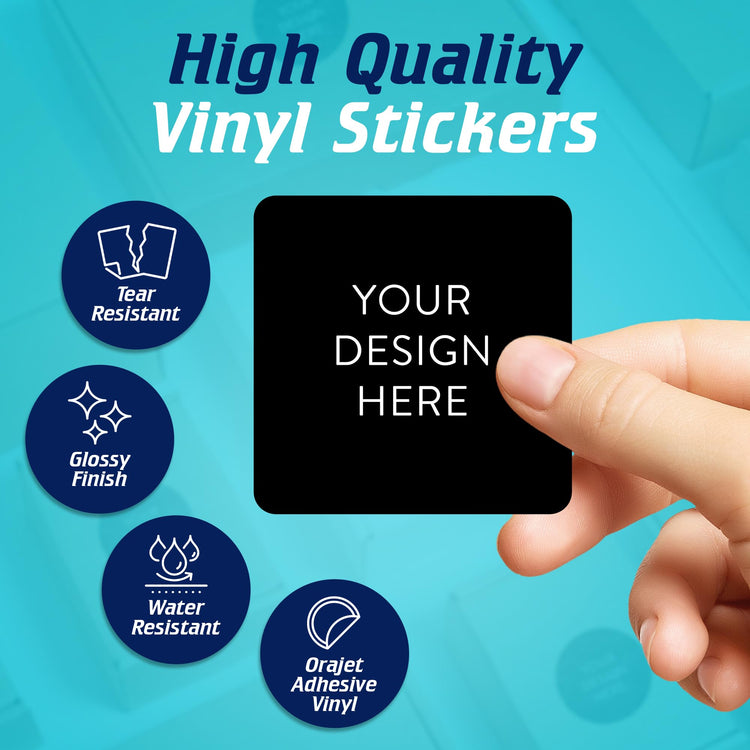 Custom Vinyl Stickers Your Image (100 Count)