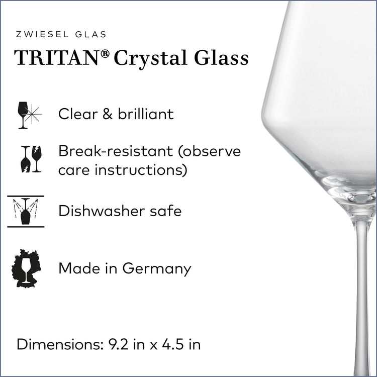 Pure Burgundy Red Wine Glass (4 Count)