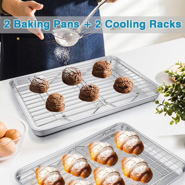 16 Inch Baking Sheet with Rack Set