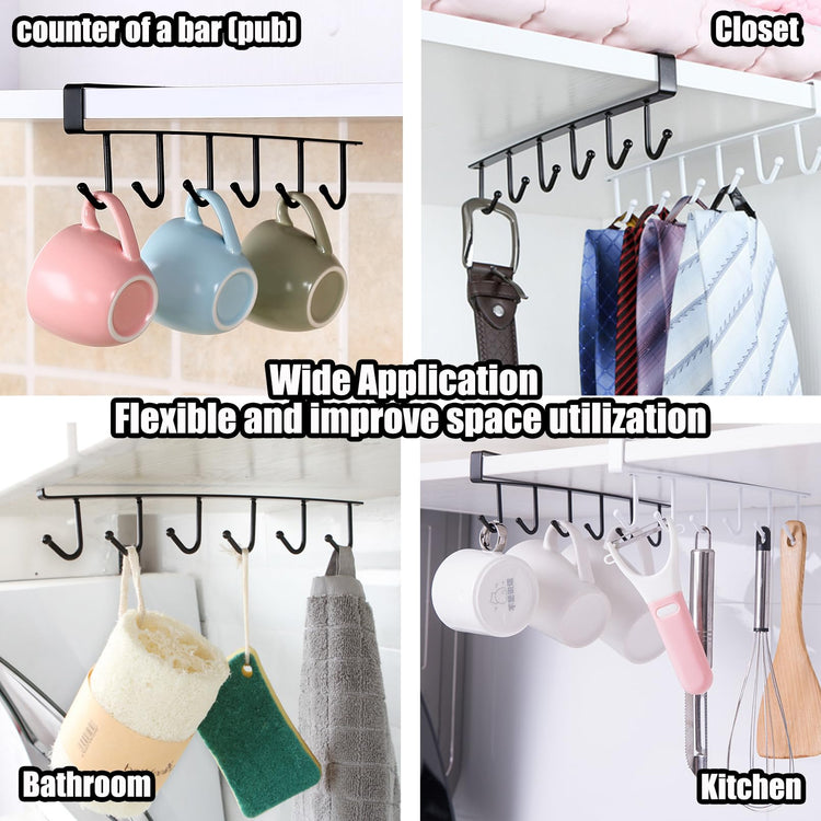 6PCS Mug Hooks Under Cabinet (6 Count)
