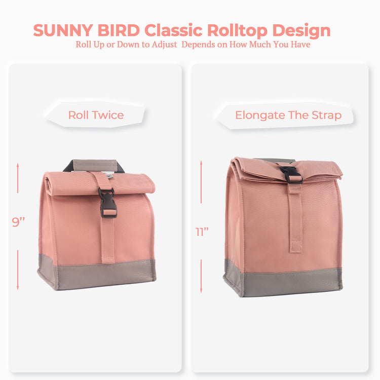 Insulated Lunch Bag Rolltop Lunch Box