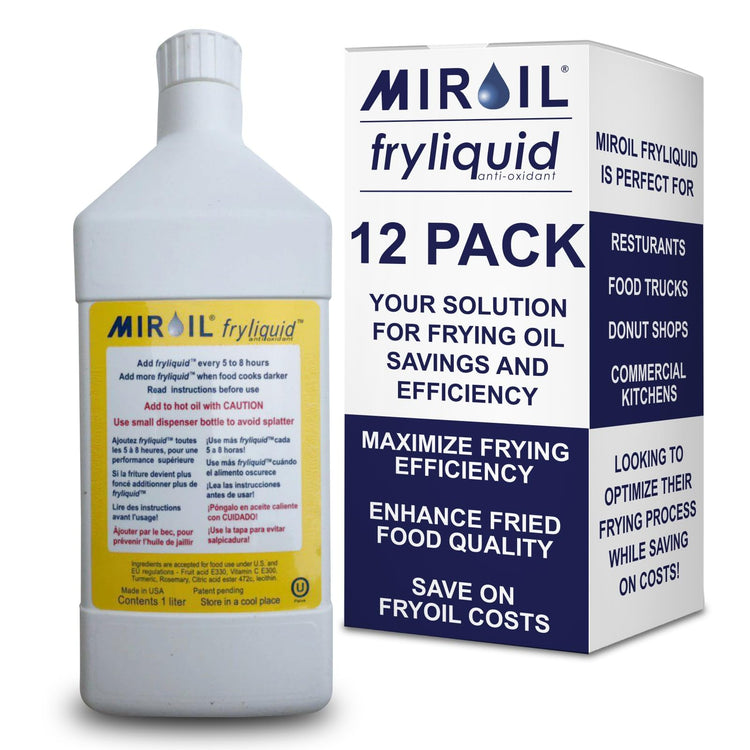 12 x 1 Liter Bottle FryLiquid by MirOil (12 Count)