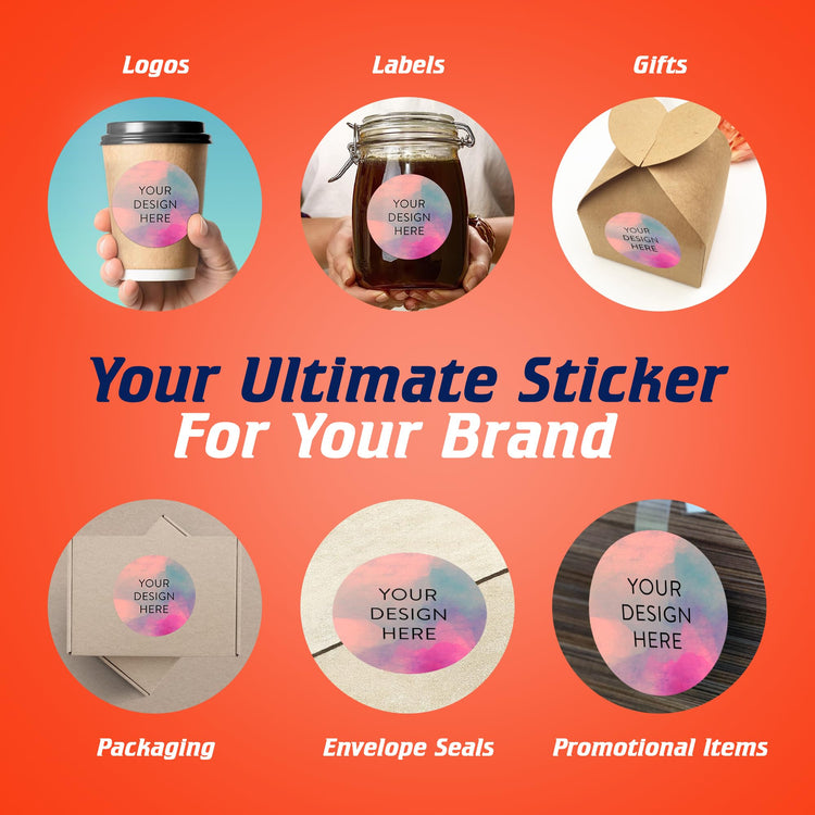 Custom Vinyl Stickers Your Image (100 Count)