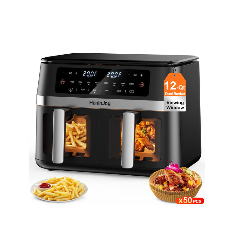 12QT Large Dual Basket Air Fryer 12
