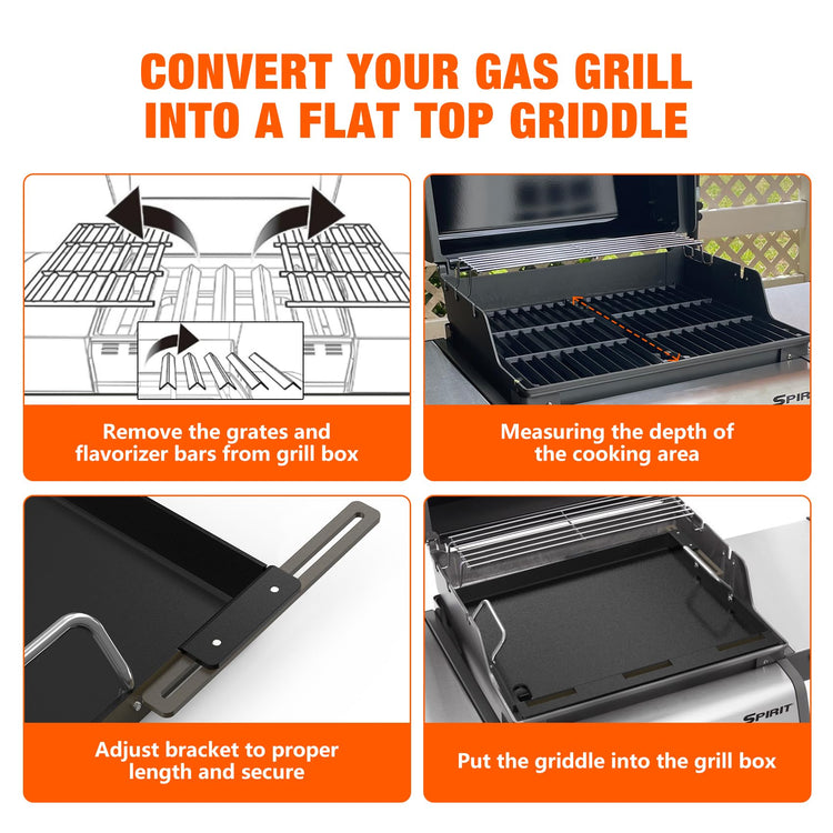 Adjustable Griddle Insert for Gas Grill