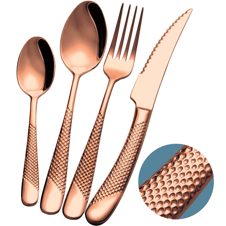 16 Pc Modern Copper Hammered 18 (4 Count)