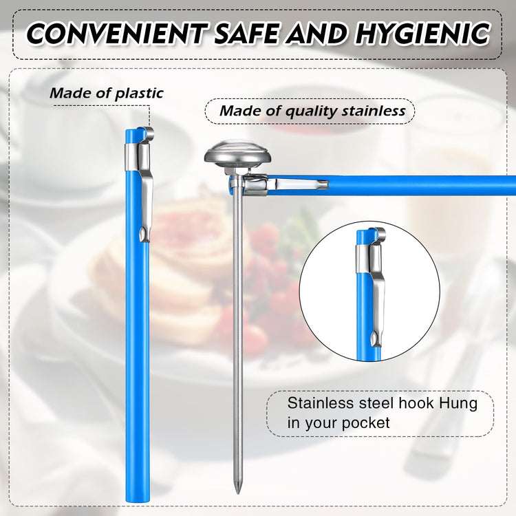 6 Pcs Stainless Steel Kitchen Dial Thermometer 5" (6 Count)