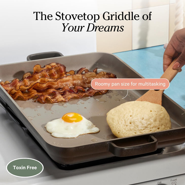 Griddle Pan 5 Qt Nonstick Ceramic Stovetop Griddle & Sheet Pan