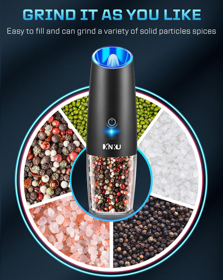 XinXu Rechargeable Pepper and Salt Grinder Set