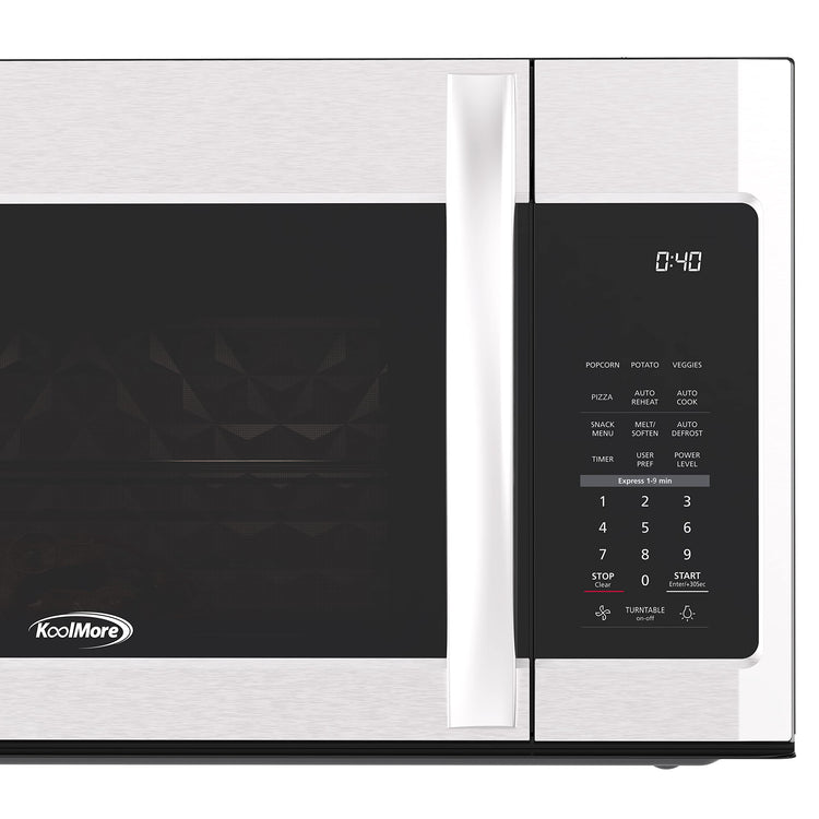 1.9 Cu. Ft. Over the Range Microwave Oven with Oven Lamp and 300CFM Recirculation Vent Hood Function