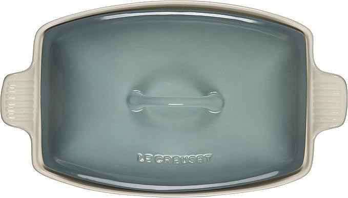 Le Creuset Heritage Stoneware Deep Baker with Lid, 4.5qt., Sea Salt