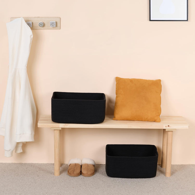 Large Storage Baskets for Shelves (3 Count)