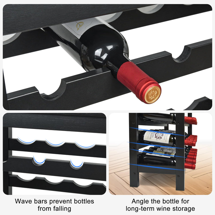 42 Bottles Bamboo Wine Rack (42 Count)