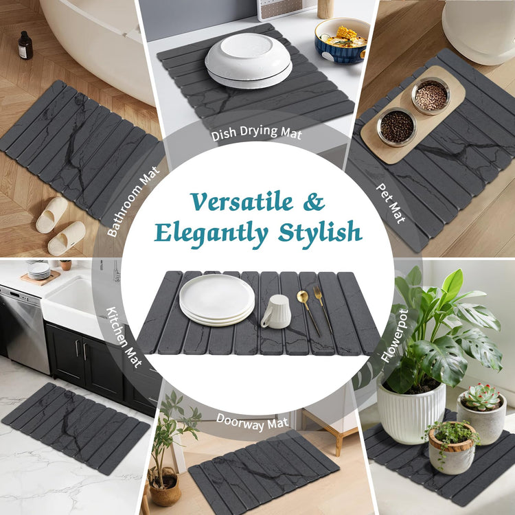 Stone Dish Drying Mat for Kitchen Counter