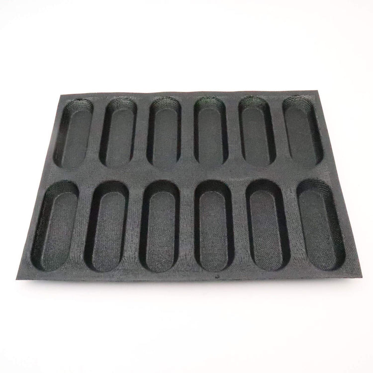 Silicone Hot Dog Bread Forms Mini Baby Sandwich Baking Molds Food grade Perforated Eclair Sheets for Home Oven