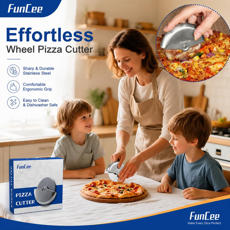 Premium Pizza Cutter Wheel with Sharp Blade For Cutting Through Pizzas