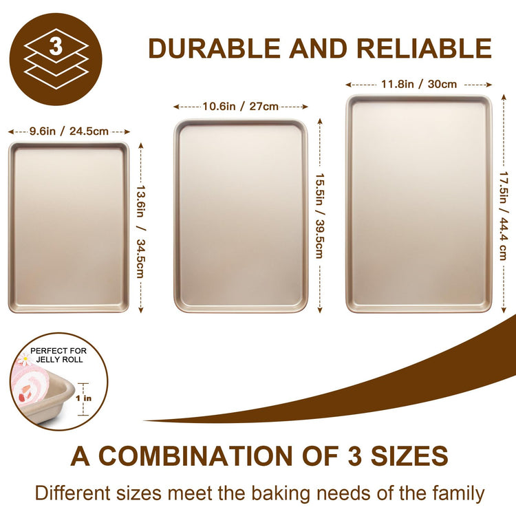 Baking Sheet Pan Set of 3 (3 Count)