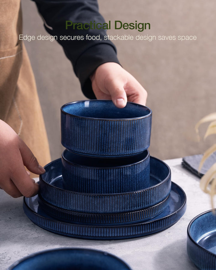 Star Stoneware Dinnerware Sets for 8 (24 Count)