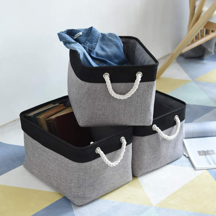 Storage Bins Storage Cubes Storage Containers for Organizing with Handles for Organizer Bins