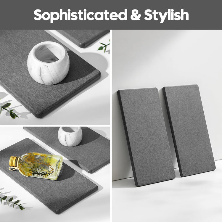 2PCS 10"x 5" Large Bathroom Sink Vanity Trays (2 Count)