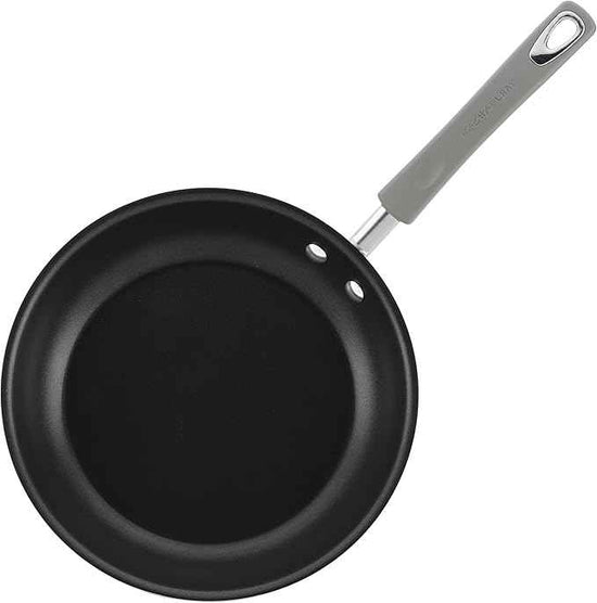 Rachael Ray Brights Nonstick Cookware Pots and Pans Set, 14 Piece, Sea Salt Gray